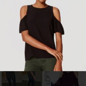 NWT.  Ann Taylor LOFT Cold Shoulder Top